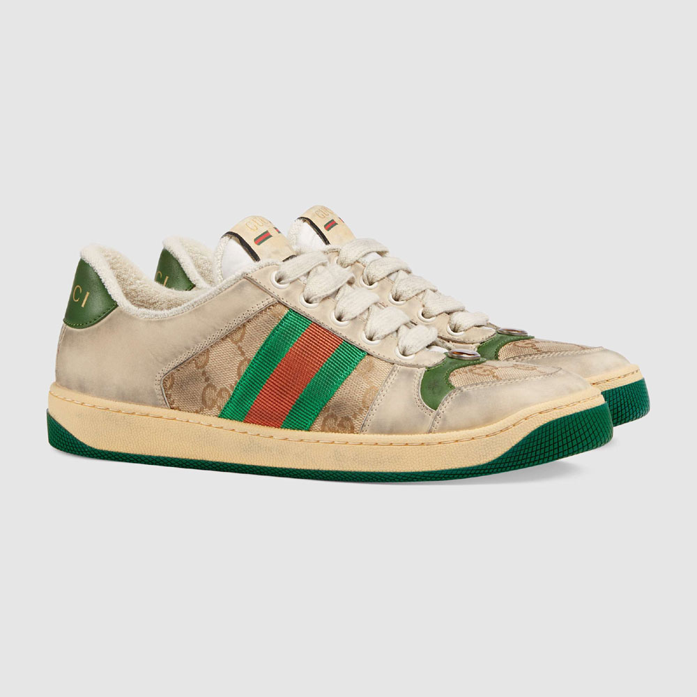 Gucci Womens Screener leather sneaker 570443 9Y920 9666: Image 1