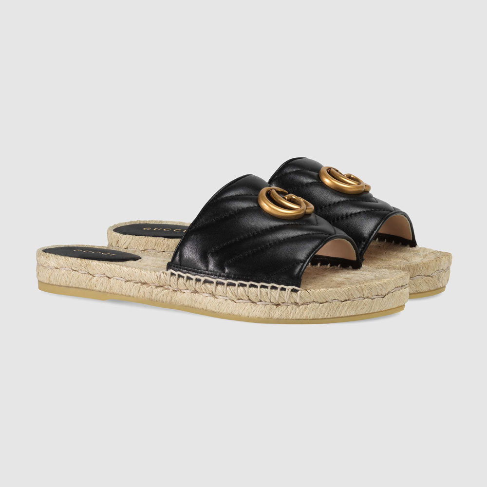 Gucci Leather espadrille sandal 573028 BKO00 1000: Image 1