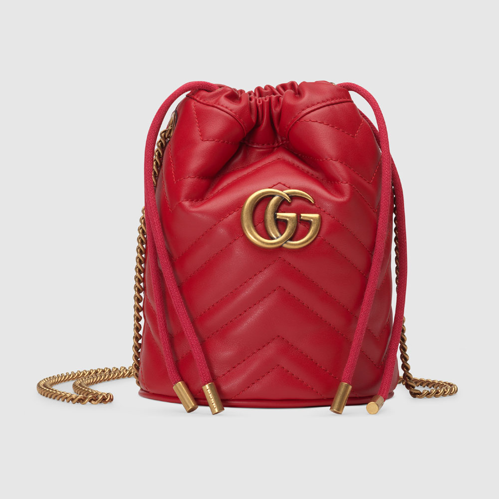 Gucci GG Marmont mini bucket bag 575163 DTDRT 6433: Image 1