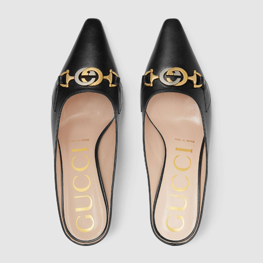 Gucci Zumi leather slide 577053 C9D00 1000: Image 3