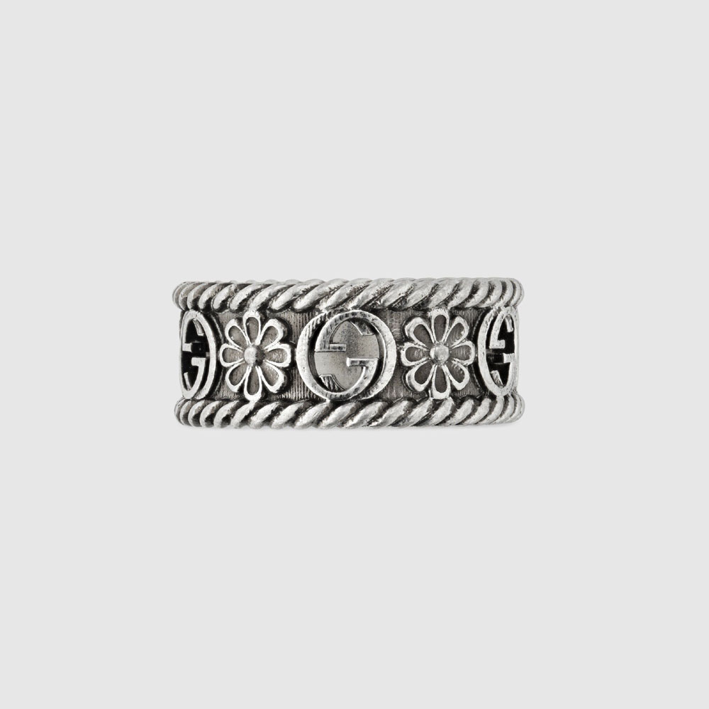 Gucci Interlocking G silver ring 577263 J8400 0811: Image 1