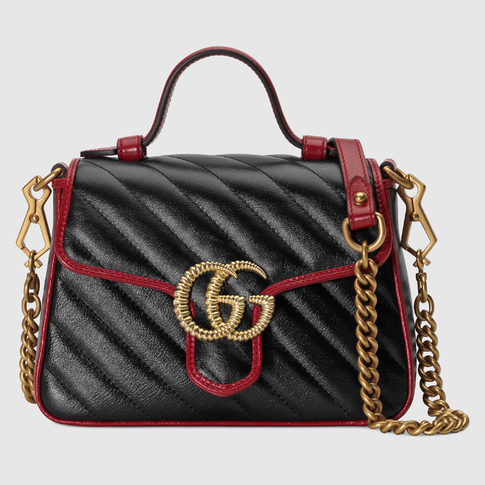 Gucci GG Marmont mini top handle bag 583571 0OLFX 8277: Image 1