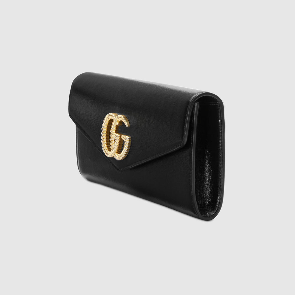 Gucci Broadway leather clutch with Double G 594101 1DB0G 1000: Image 2