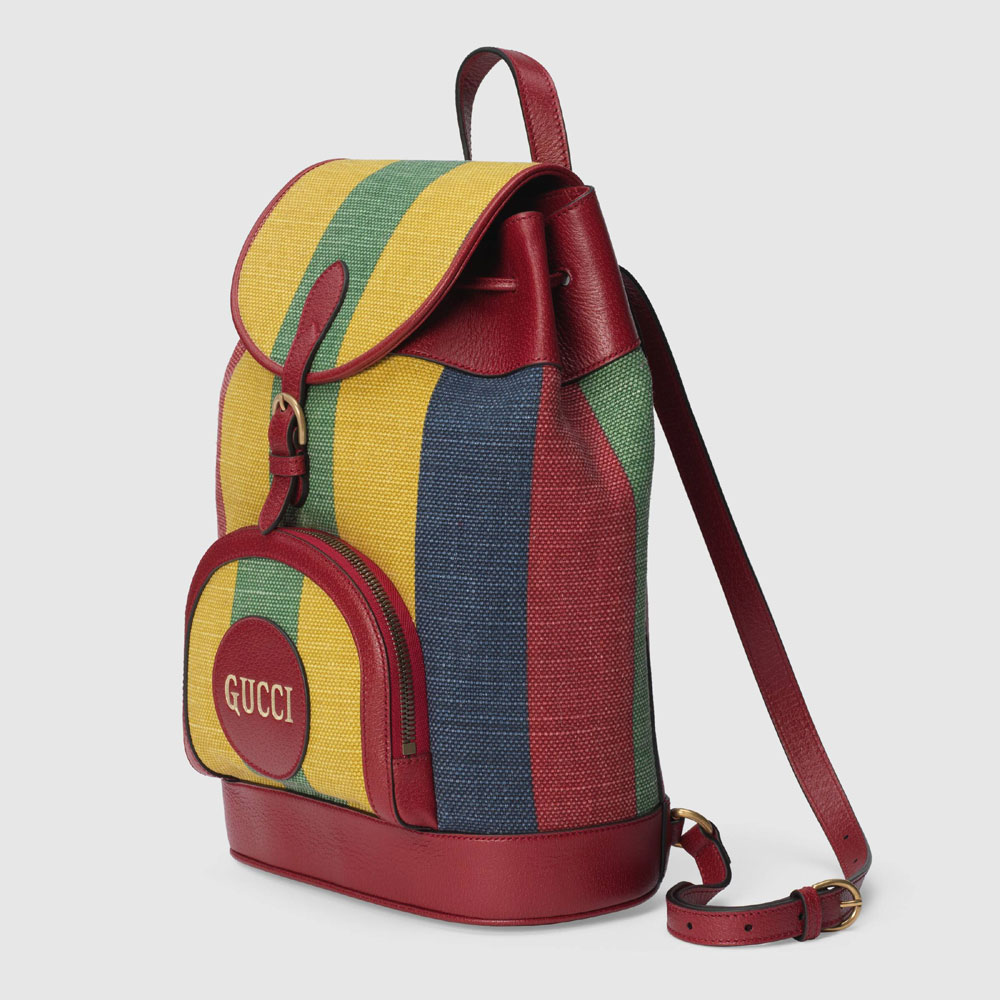 Gucci Baiadera stripe canvas backpack 625909 2CSAT 8946: Image 2