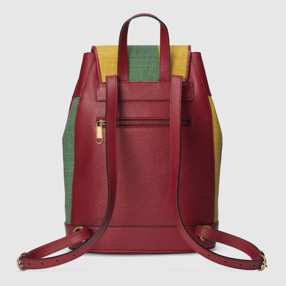 Gucci Baiadera stripe canvas backpack 625909 2CSAT 8946: Image 3