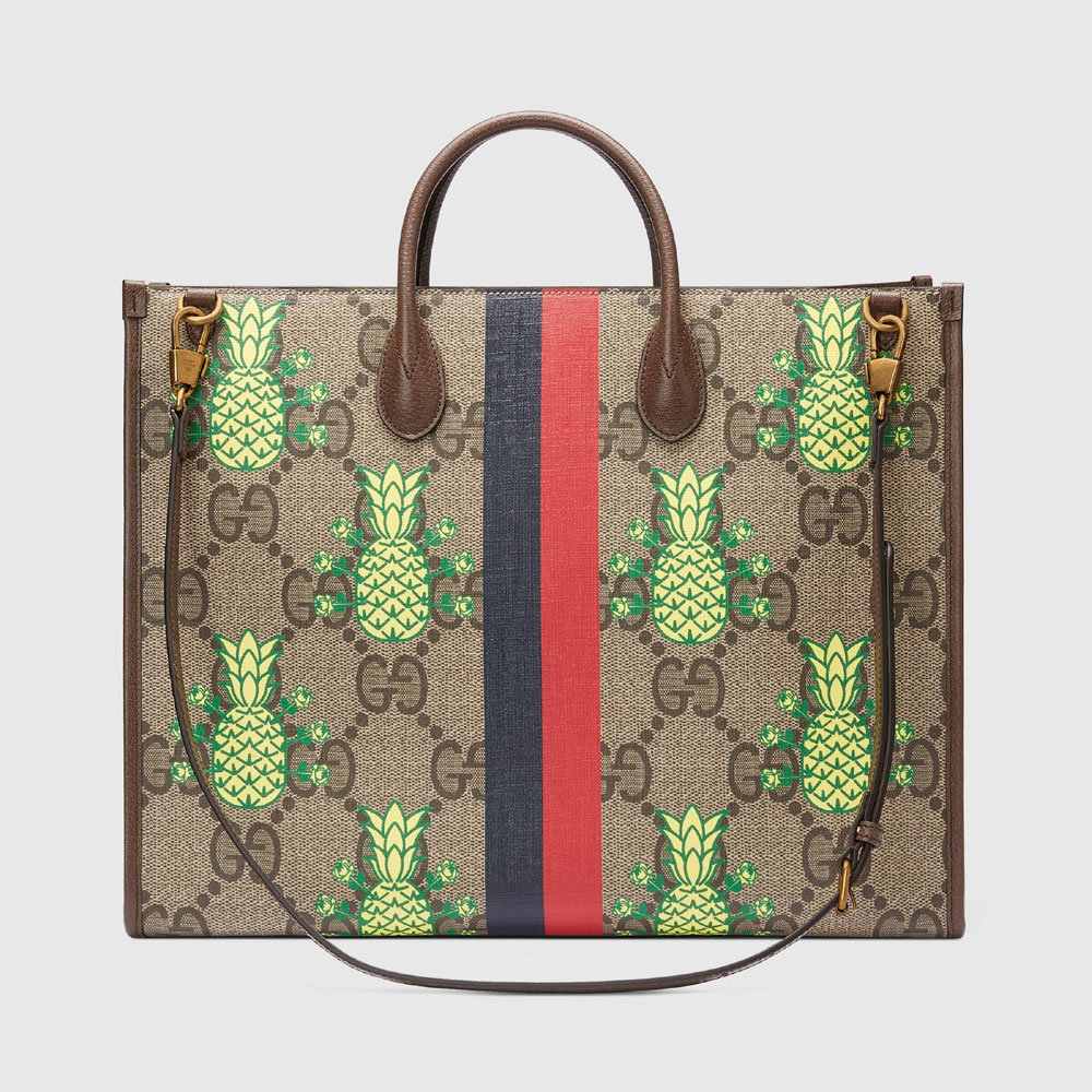 Gucci Pineapple GG Supreme medium tote 659980 URRAT 8569: Image 3