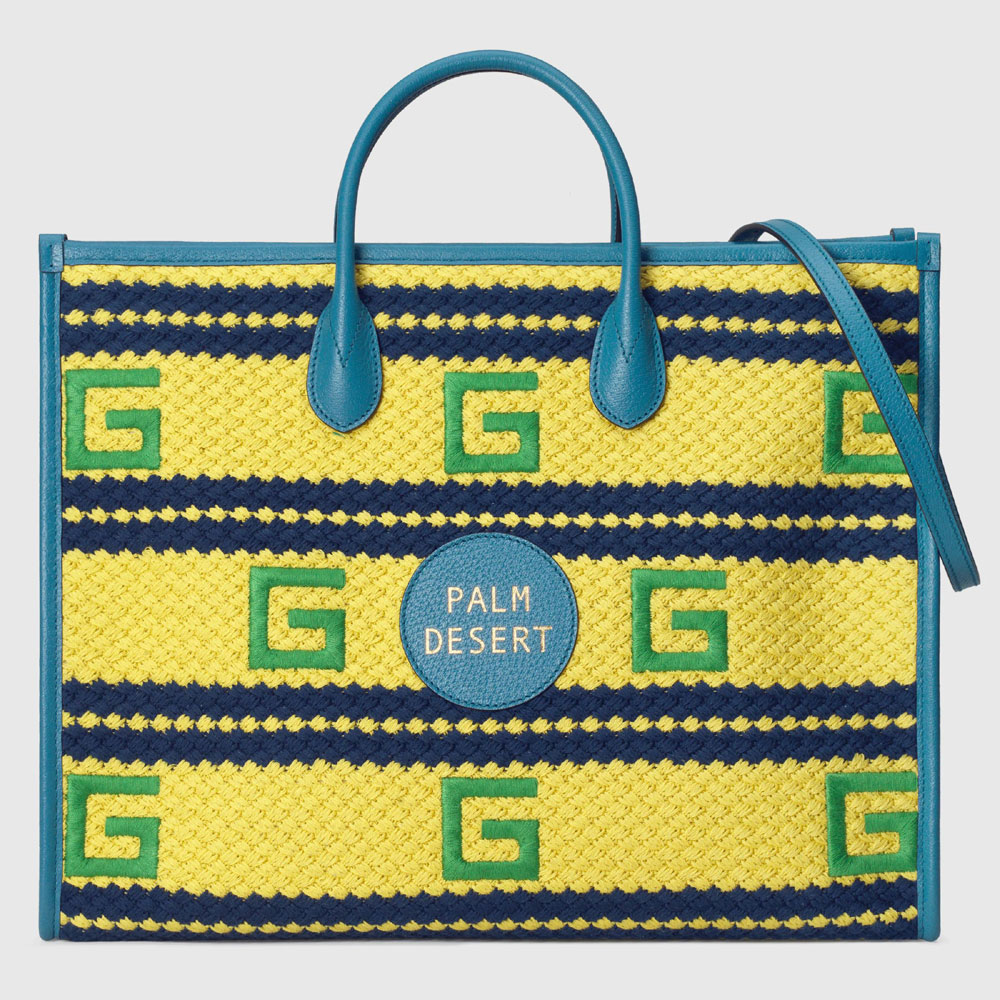 Gucci Palm Desert striped tote bag 663709 JFING 8866: Image 1