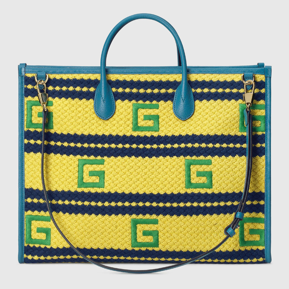 Gucci Palm Desert striped tote bag 663709 JFING 8866: Image 3