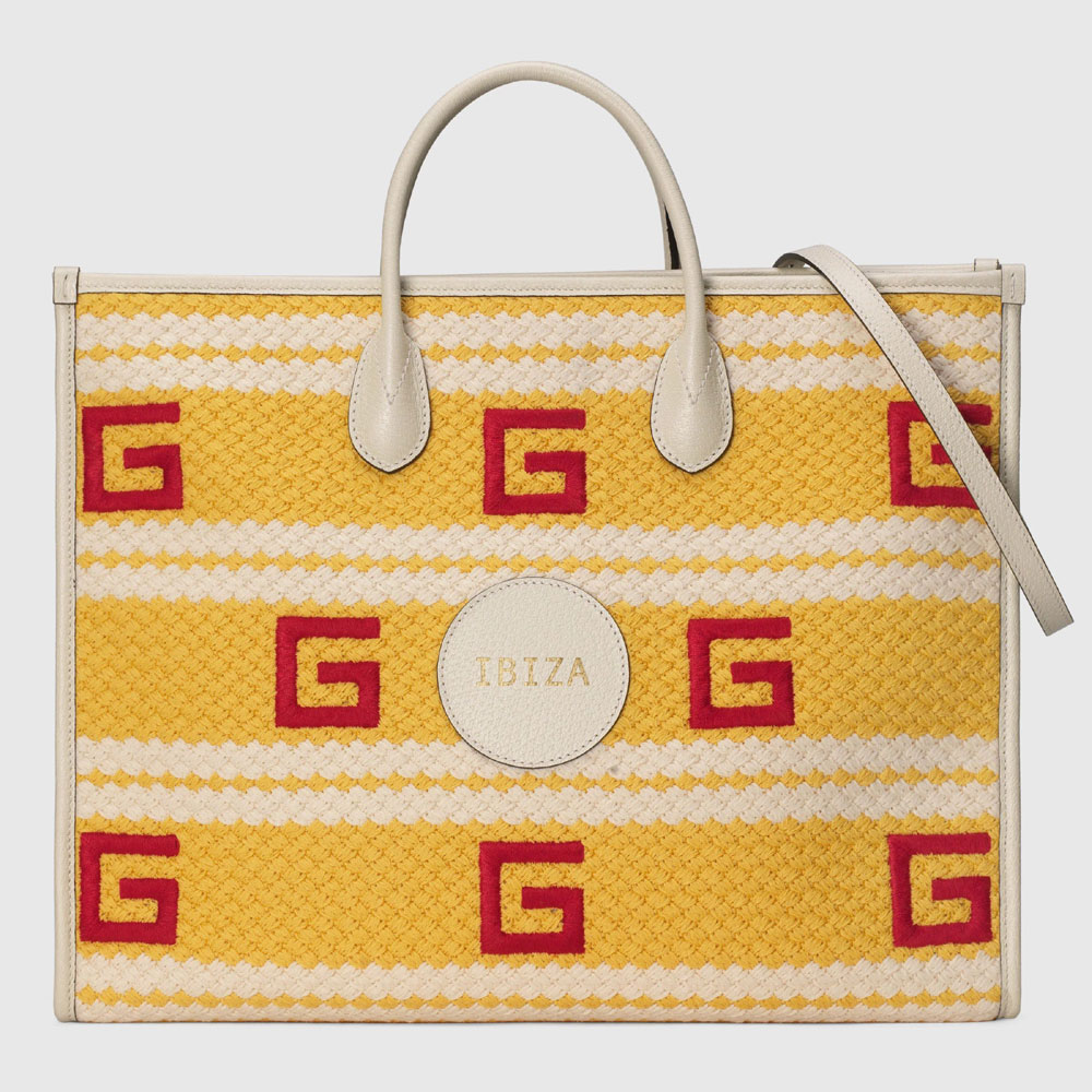 Gucci Ibizia striped tote bag 663709 JFIWG 7790: Image 1