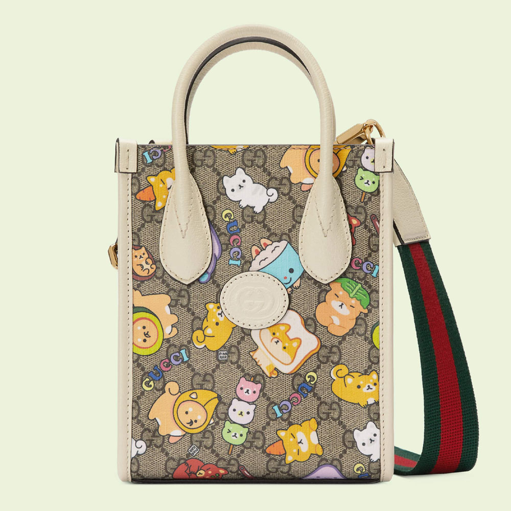 Gucci animal print mini tote bag 699406 FABOG 9742: Image 1