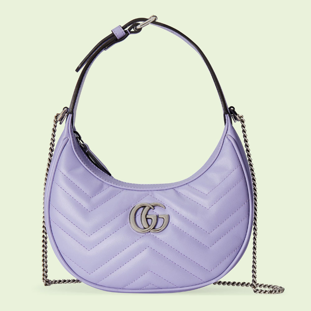 Gucci GG Marmont half-moon-shaped mini bag 699514 DTD1P 5306: Image 1