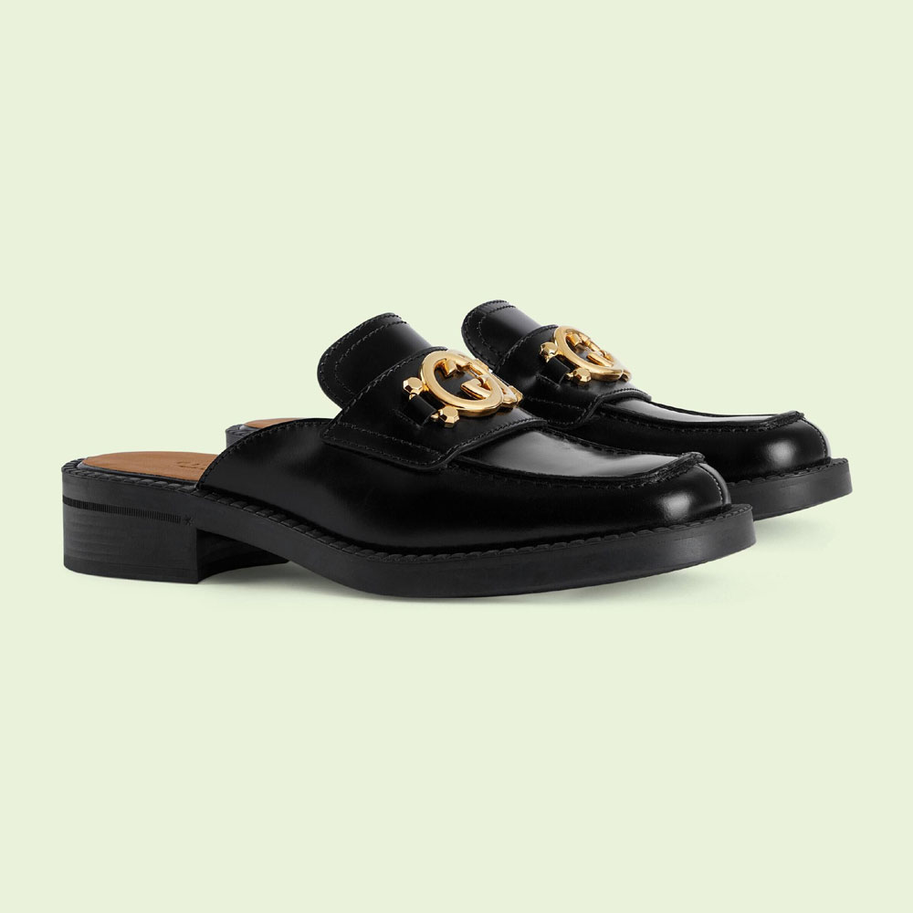 Gucci Womens slipper Interlocking G 699997 10R00 1000: Image 1