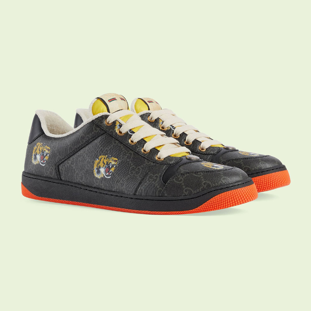 Gucci Screener sneaker tiger print 703151 UXV40 1098: Image 2