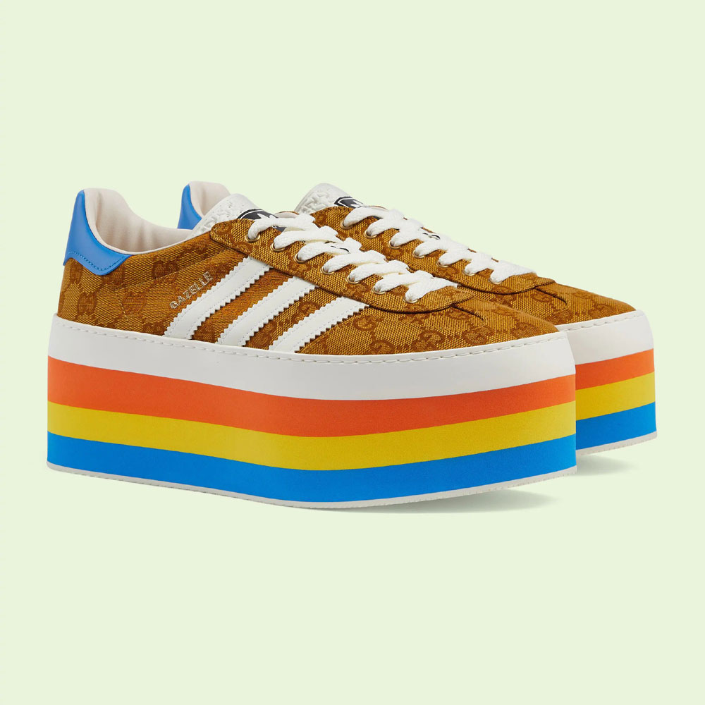 adidas x Gucci Womens GG Gazelle sneaker 707873 UWV20 7163: Image 1