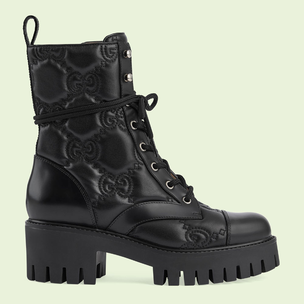 Gucci GG quilted lace-up boot 718386 DS8U0 1000: Image 1