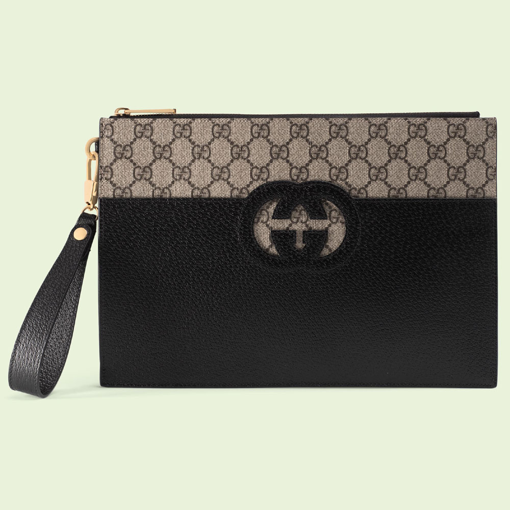 Gucci Pouch with cut-out Interlocking G 723320 K9GSG 9769: Image 1