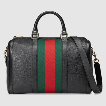 Gucci Vintage Web leather boston bag 247205 A7MAG 1060