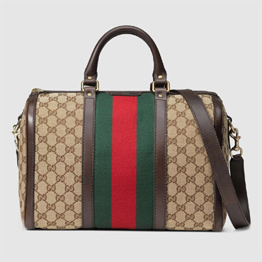 Gucci Vintage Web Original GG canvas boston bag 247205 KQW5G 9791