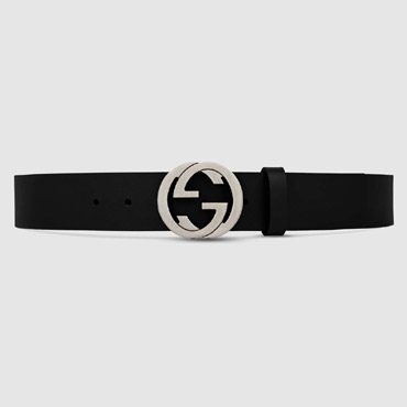 Gucci Leather belt with interlocking G 368186 BGH0N 1000