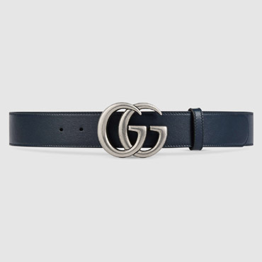 Gucci Leather belt with double G buckle 397660 AP00N 4009