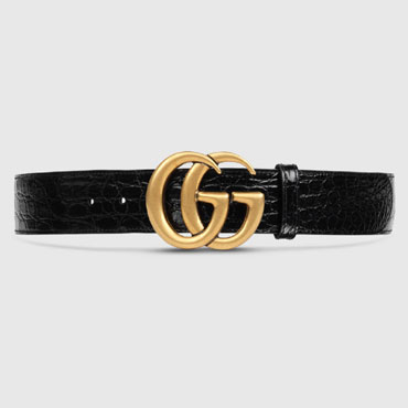 Gucci Crocodile belt with Double G buckle 400593 E7I0T 1000