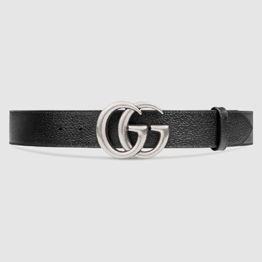 Gucci Leather belt with double G buckle 406831 DJ20N 1000