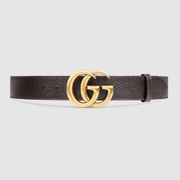 Gucci Leather belt with double G buckle 406831 DJ20T 2145