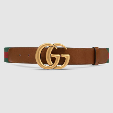 Gucci Web belt with double G buckle 409416 H17WT 8623