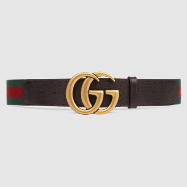 Gucci Web belt with double G buckle 409416 HE2AT 8664