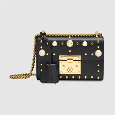 Gucci Padlock studded leather shoulder bag 432182 DLXDG 1088