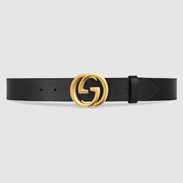 Gucci Leather belt interlocking G buckle 474347 CAO0T 1000