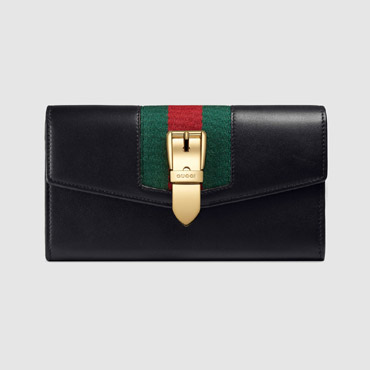 Gucci Sylvie leather continental wallet 476084 CWLSG 1060