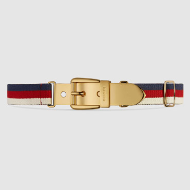 Gucci Web belt with square buckle 476450 HGW1G 9091