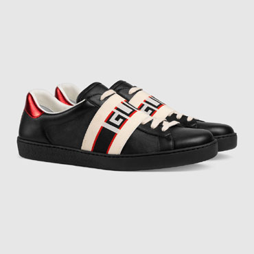 Gucci stripe leather sneaker 523469 0FIV0 1076