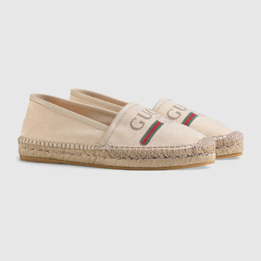 Gucci logo canvas espadrille 525882 9SJ10 9074