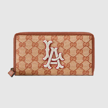 Gucci Original GG zip around wallet LA Angels patch 547791 9Y9FT 9578