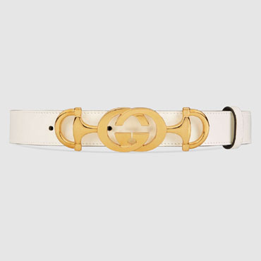 Gucci Leather belt Interlocking G Horsebit 550122 AP00G 9110