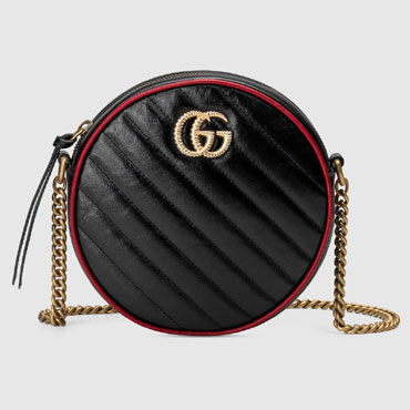 Gucci GG Marmont mini round shoulder bag 550154 0OLFX 8277