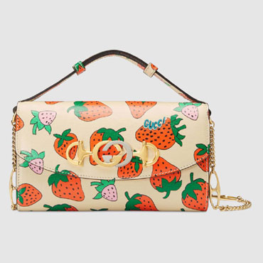 Gucci Zumi Strawberry print mini bag 564718 08PAX 9036