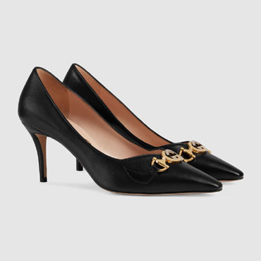 Gucci Zumi mid-heel leather pump 596860 C9D00 1000