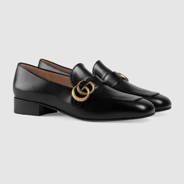 Gucci Leather loafer with Double G 602496 C9D00 1000