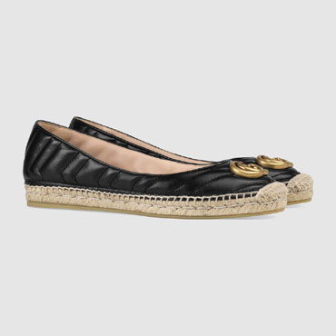 Gucci Leather espadrille with Double G 602505 BKO00 1000