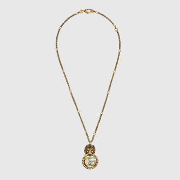 Gucci Lion head necklace 605864 I4600 0933