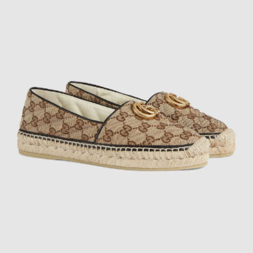 Gucci Womens GG matelasse canvas espadrille 621239 KQWM0 9765