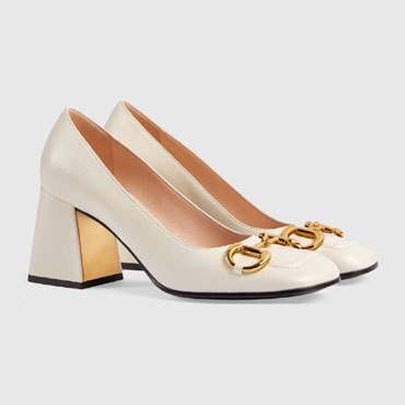 Gucci mid heel pump with Horsebit 643886 C9D00 9022