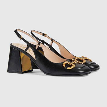 Gucci mid heel slingback with Horsebit 643892 C9D00 1000