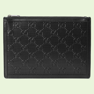 Gucci GG embossed pouch 646449 1W3AN 1000