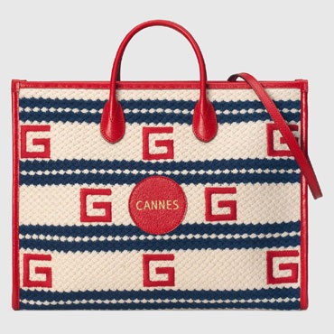 Gucci Cannes striped tote bag 663709 JFIDG 9879