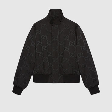 Gucci Jumbo GG Canvas Jacket In Black 694165 ZAIDI 1000