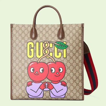 Gucci cherry print medium tote 703264 U2QAG 8839